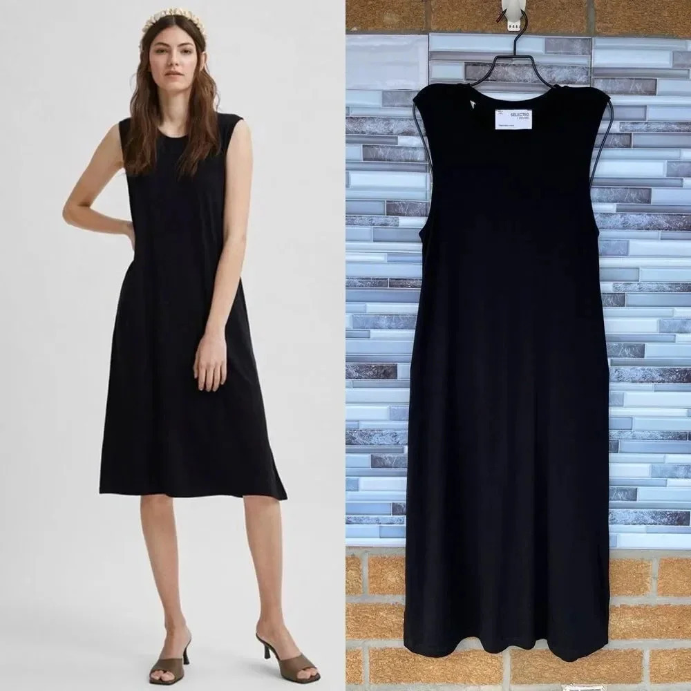 SELECTED FEMME GIA MIDI DRESS XS - Picture 3 of 17